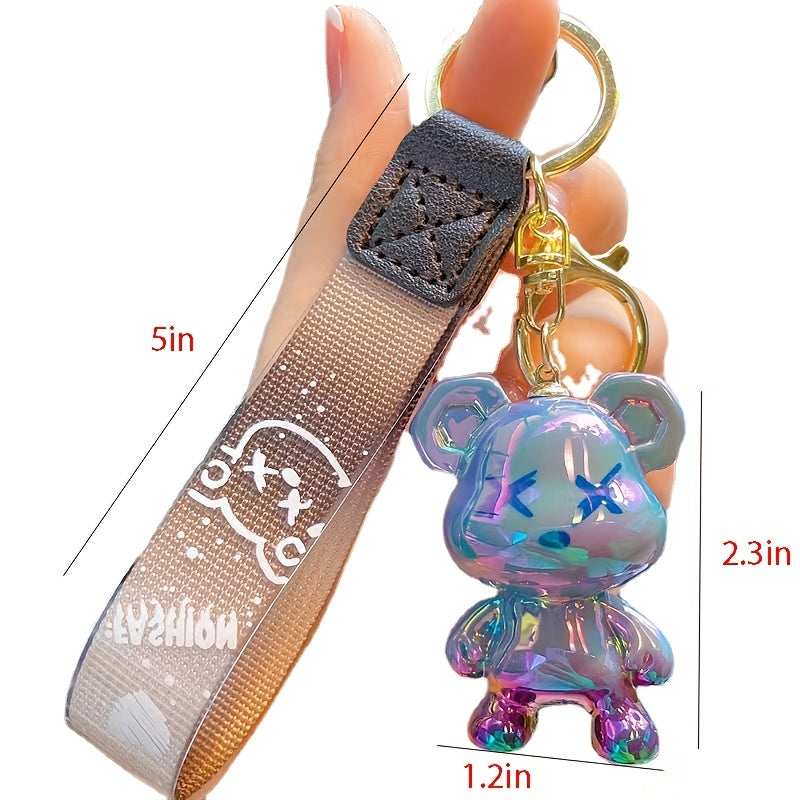 Cute Keychain Gift -  Backpack Charms Couple Cartoon Bears Boy Girl Bag Keychains Women Men Car Key Ring