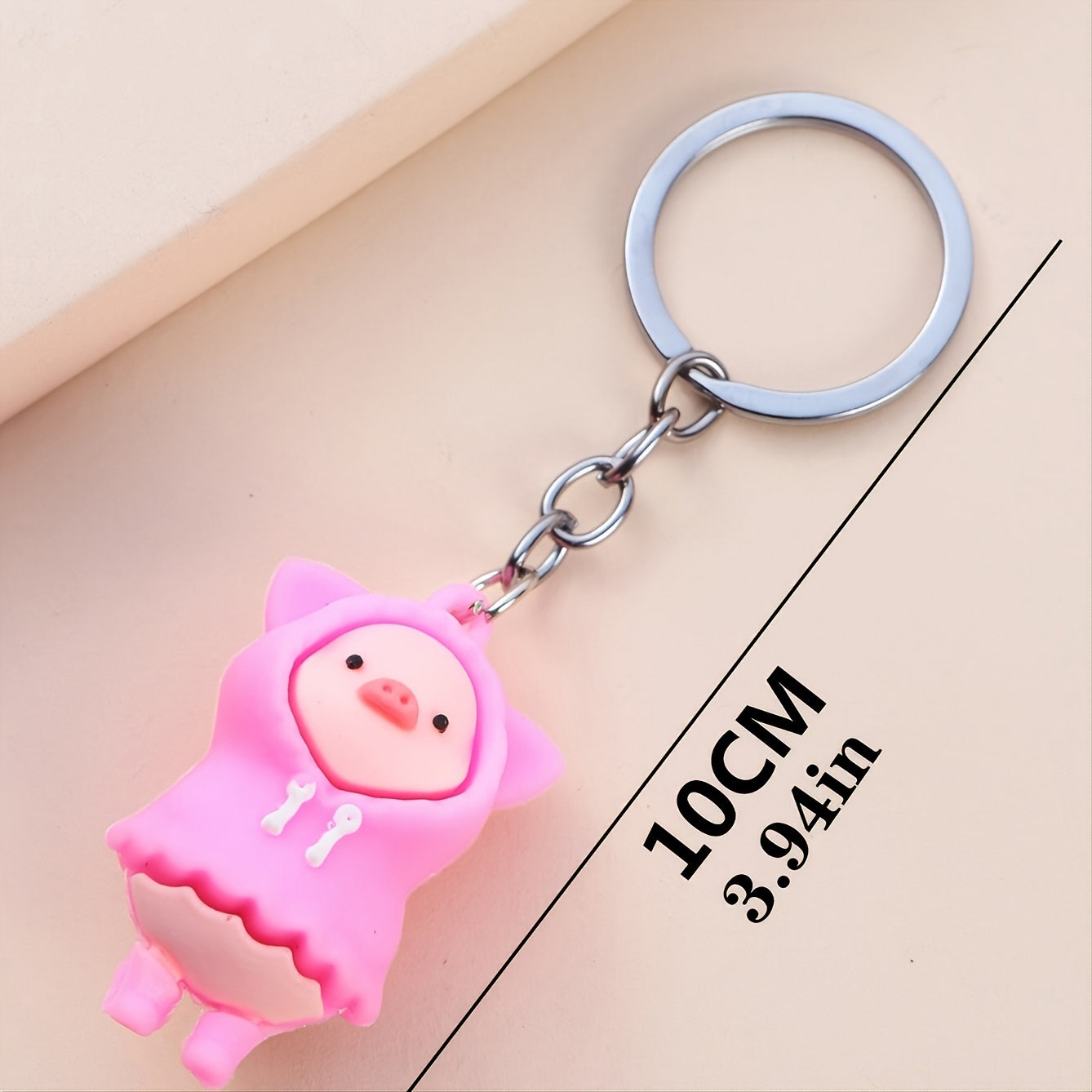 Pig Zipper Charm, Pig Figure KeyChain