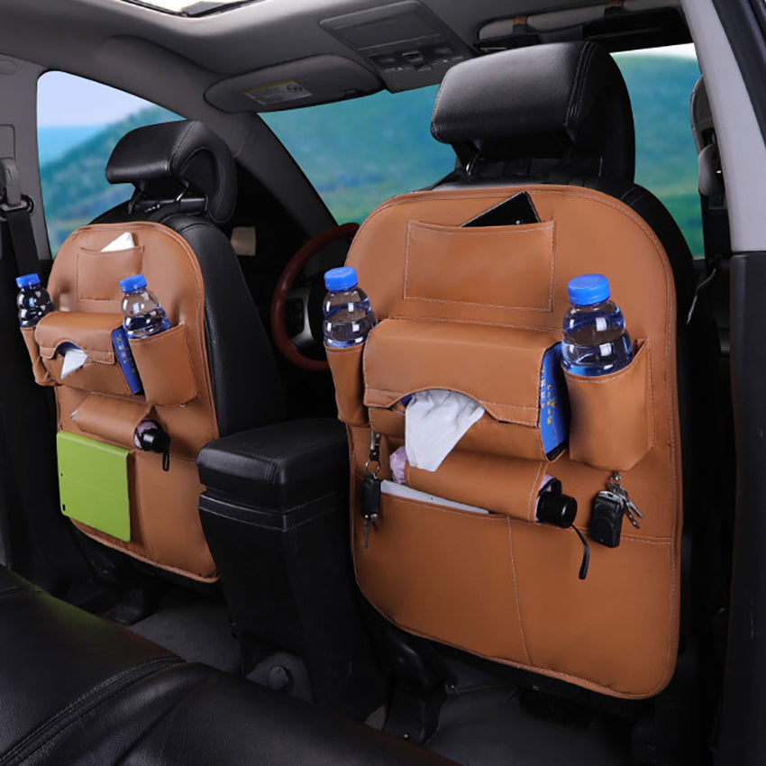 1pc Car Back Seat Organizers, Storage Pockets Kick Mats Car Back Seat Protectors Tissue Boxcup Holder Laptop Table Car Eating Tray For Parking Only