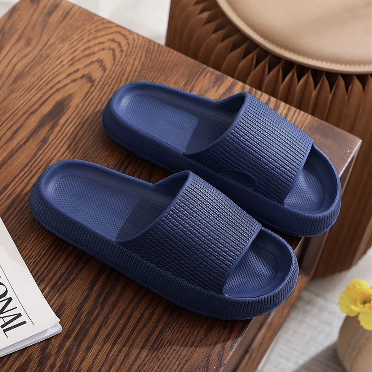 Women's Super Soft Eva Thick Platform Slides, Minimalist And Comfortable Indoor Bathroom Non-Slip Slippers, Women's Slippers