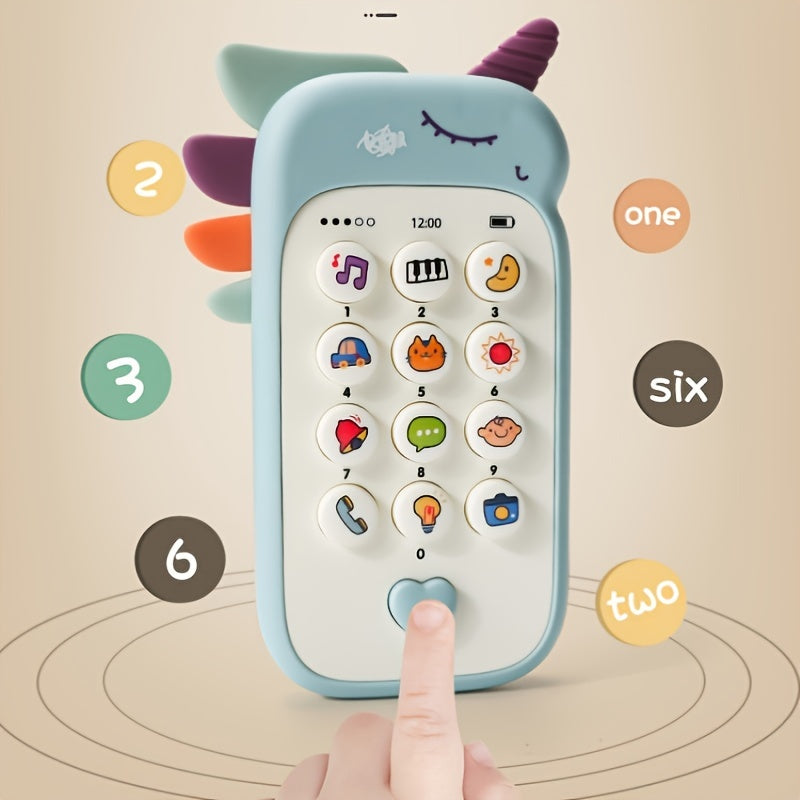 Baby Phone Toy Music Sound Telephone Sleeping Toys With Teether Simulation Phone Kids Infant Early Educational Toy,  Gifts For Kids