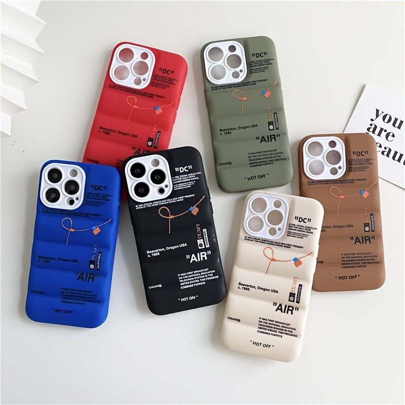 Hot Off Sports Shoes Brand Phone Puffer Case Puffy Cover Sneakers Ins White Or Black Label Soft Cover-Brown