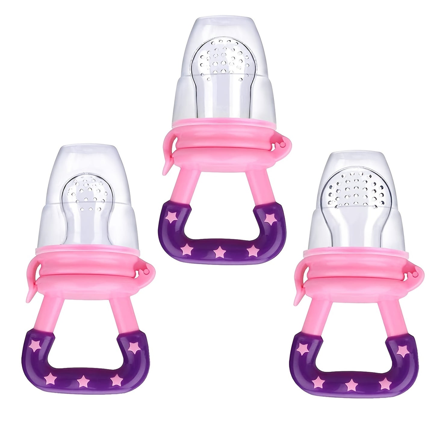 3pcs/pack Baby Pacifier, Silicone Fruit And Vegetable Feeder
