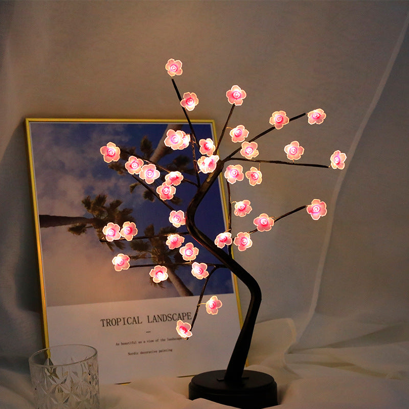 Cherry blossom bonsai tree lights - decorative lights fairy tree lights USB or AA battery powered DIY