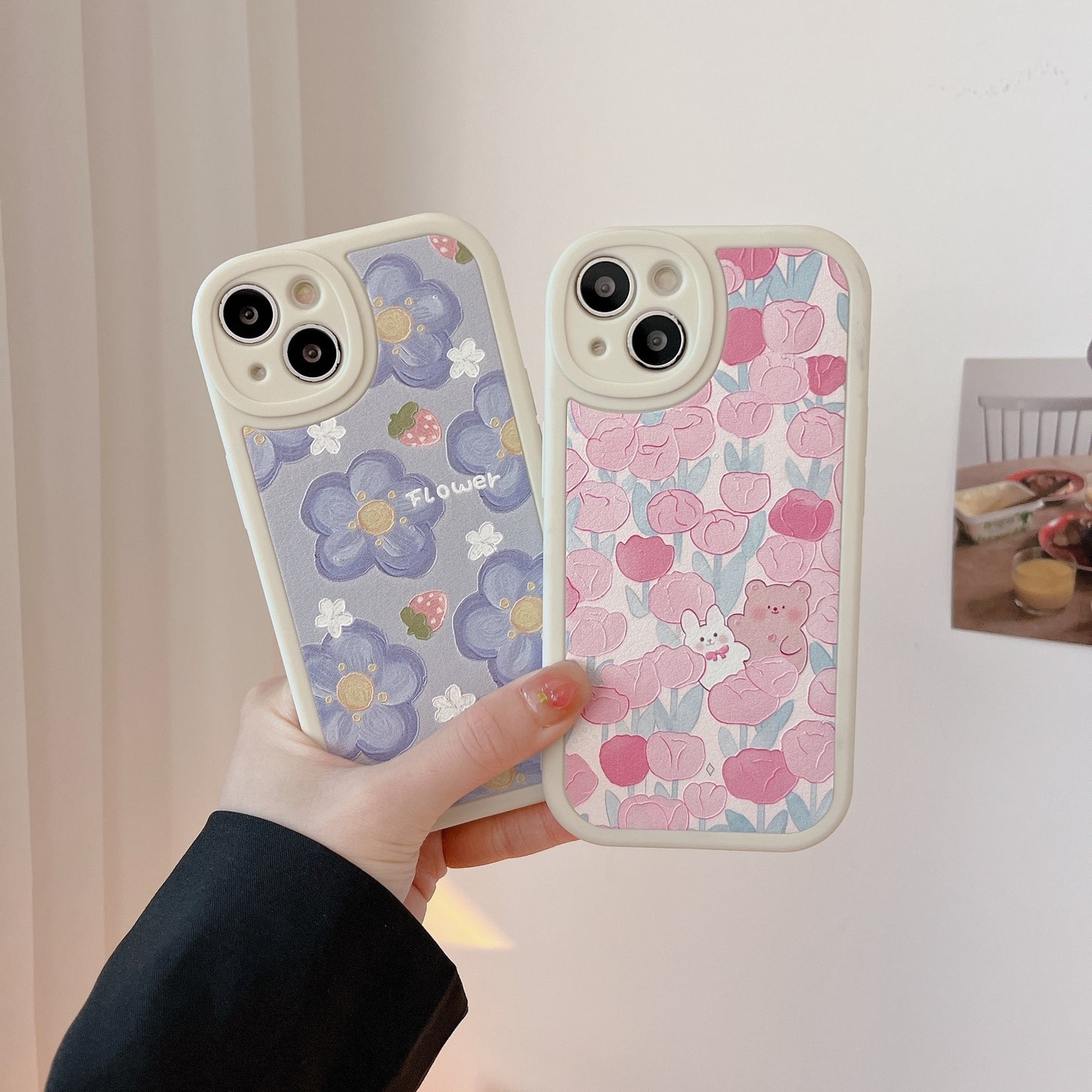 Purple And Pink Floral Pattern Phone Case
