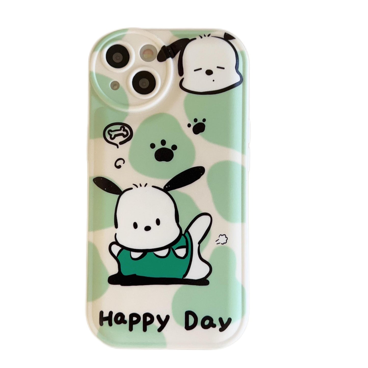 Happy Every Day Happy Puppy Pattern Mobile Phone Case