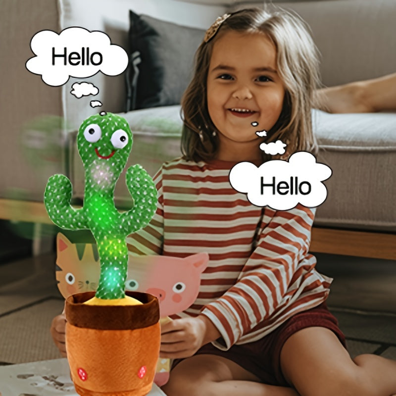 Talking Cactus Toy, Dancing Cactus Baby Toy With Lighting, Singing Mimicking Cactus Baby Toys Repeat What You Say Cactus, Recording 15 Seconds