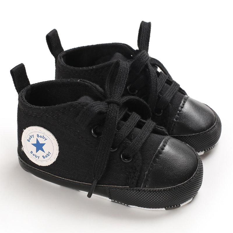 Infant Baby Boys Sneakers, Soft-soled Anti-slip High Top Crib Shoes