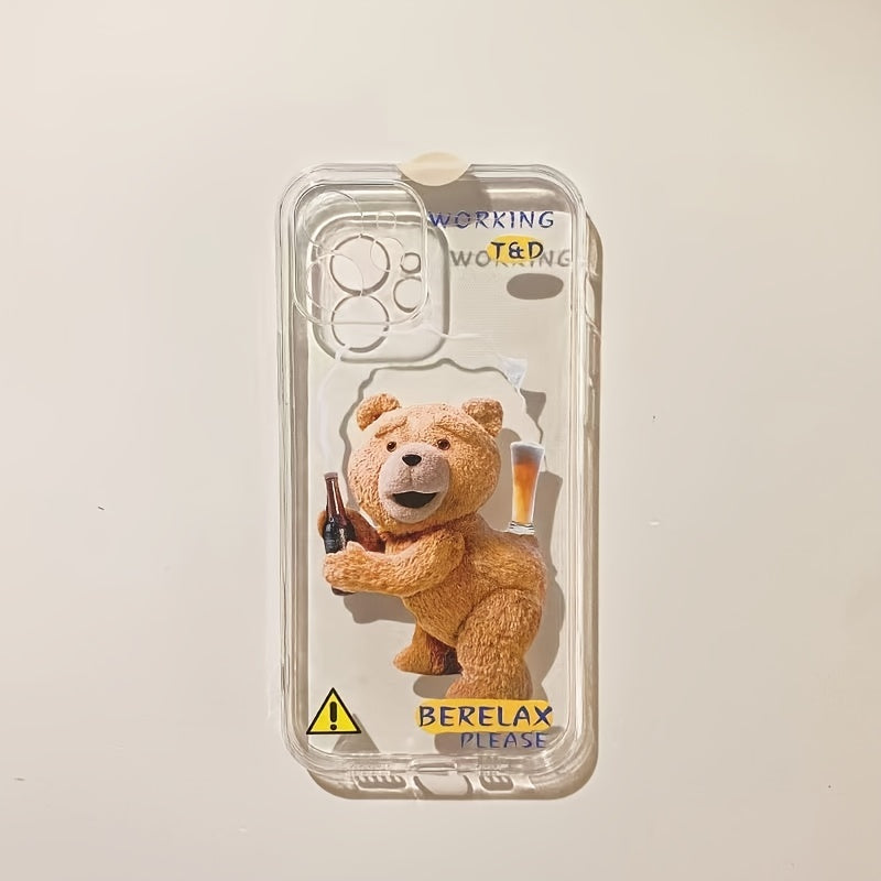 Lovely Bear Transparent Phone Case