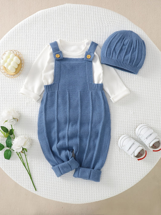 Unisex Baby Overalls, Knit Jumpsuit Fall Winter Outfits, Baby Clothes (Without T-Shirt)