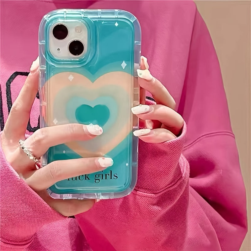 Blue And Pink Heart Pattern Phone Case