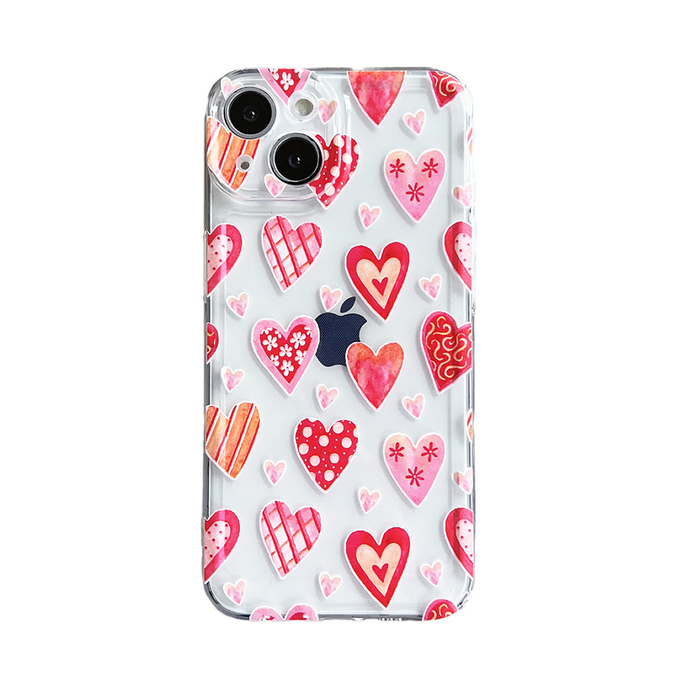 Pink Sweet Heart Pattern Mobile Phone Case