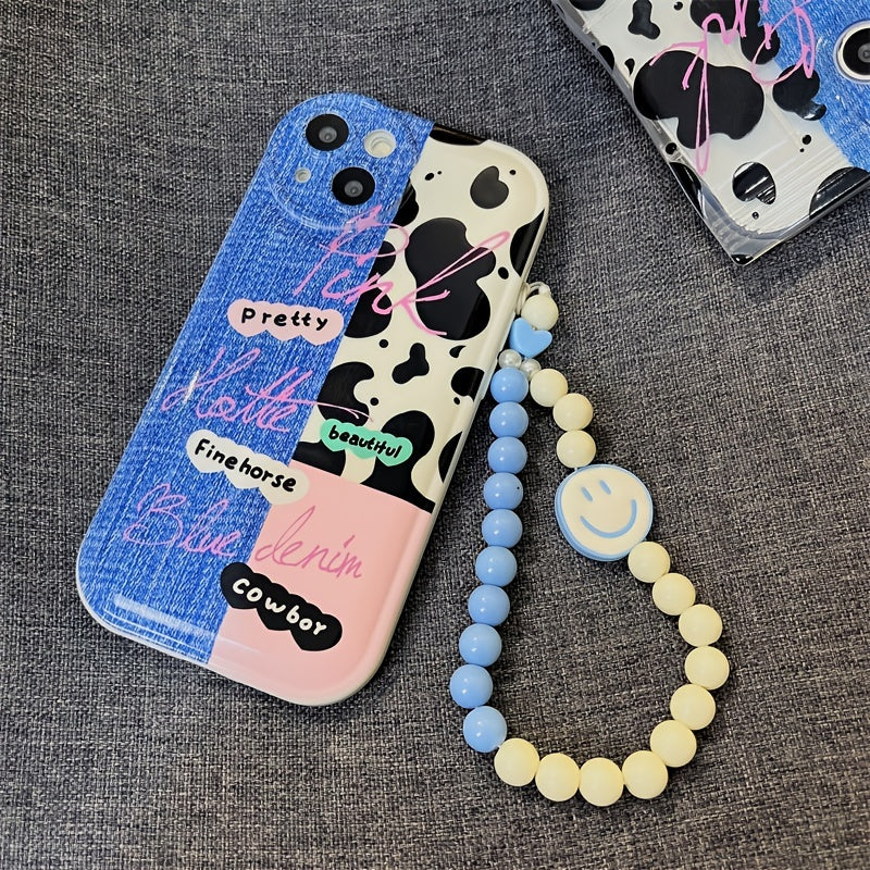 Happy Face Phone Case With Chain Phone Case