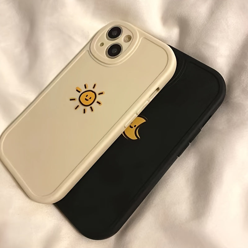 Cartoon Sun And Moon Silicone Soft Phone Case