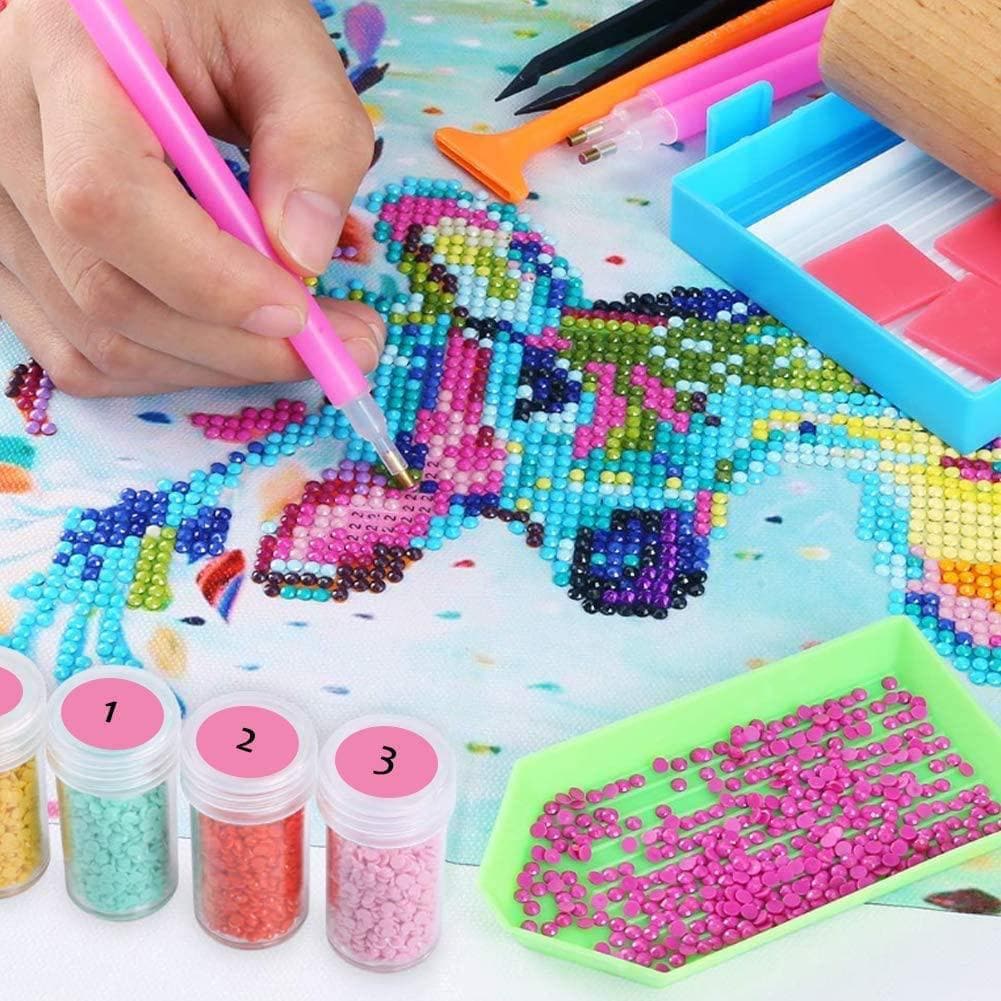 Diamond Painting Tool Kit DIY Embroidery Pen Glue Storage Box Mesh Bag Sets - artpaintingworld