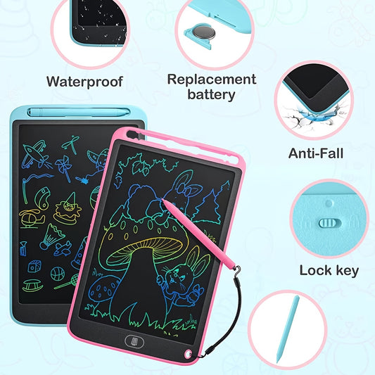 LCD Writing Tablet Doodle Board With Lock Key, Drawing Pad For Kids, 8.5 Inch Colorful Electronic Board Drawing Tablet Gifts, Educational Learning Travel, Rabbit New Year Gifts