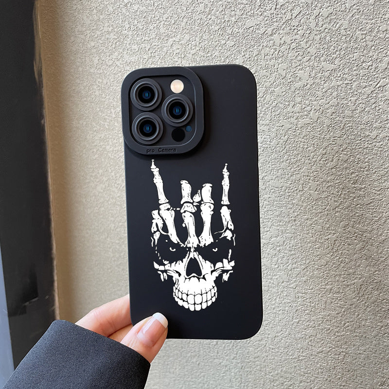 Male Horror Cool Skull Silicone Soft Anti Fall Mobile Phone Case