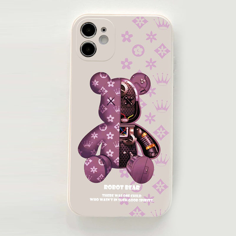 Fashion Printed Bear Soft Silicone Protective Phone Case