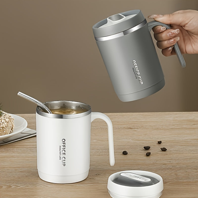 Mug - Stainless Steel Spill Proof Slip Lid Durable Coffee Mug