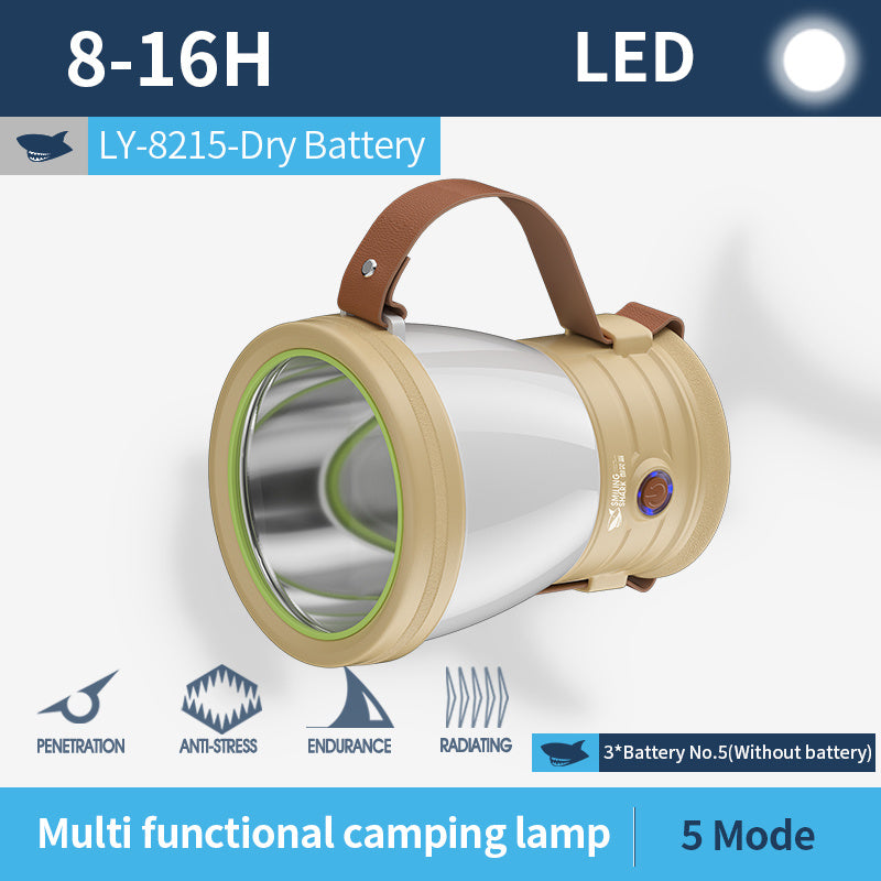 Smiling Shark Solar Rechargeable Camping Lamp With USB Charging Led Bulb Emergency, Survival Kits, Hiking, Fishing, For Outdoor Night