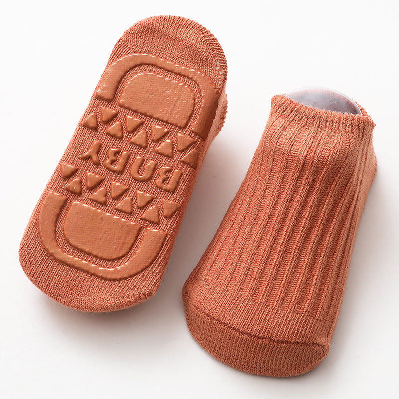 Baby Floor Socks Solid Color Thick Warm Anti-slip Toddler Socks Winter