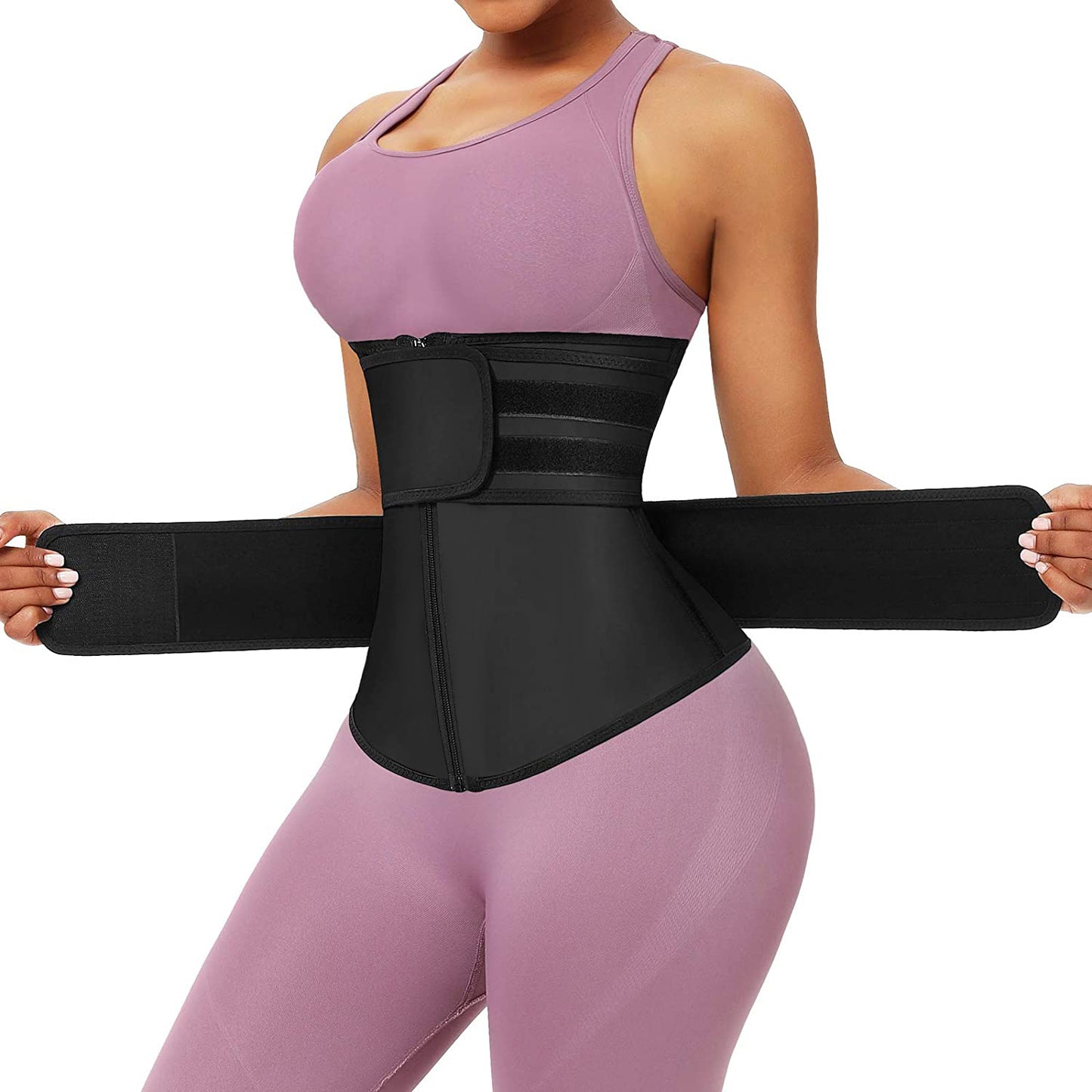 Breathable Neoprene Waist Trainer Trimmer Belt, Body Shapewear For Women  ( Buy A Size Up )