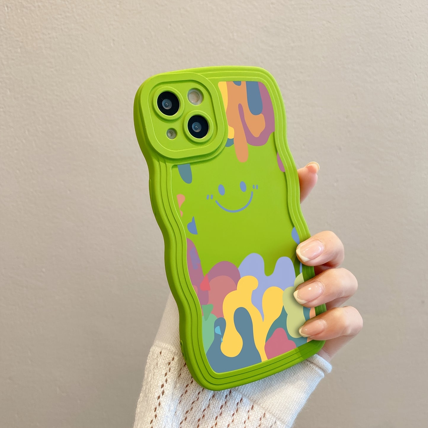 Happy Face Green Phone Case