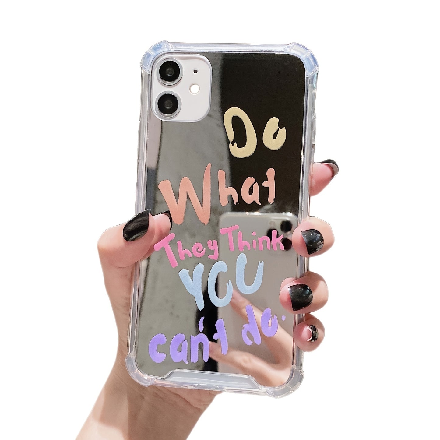 Personalized Graffiti Mirror Anti-Fall Sleeve Phone Case For IPhone14/14Plus/14Pro/14Pro Max, IPhone13/13Mini/13Pro/13Pro Max, IPhone12/12Mini/12Pro/12Pro Max, IPhone11/11Pro/11Pro Max, IPhoneX/XS/XS Max, IPhone 8/8Plus/7/7Plus