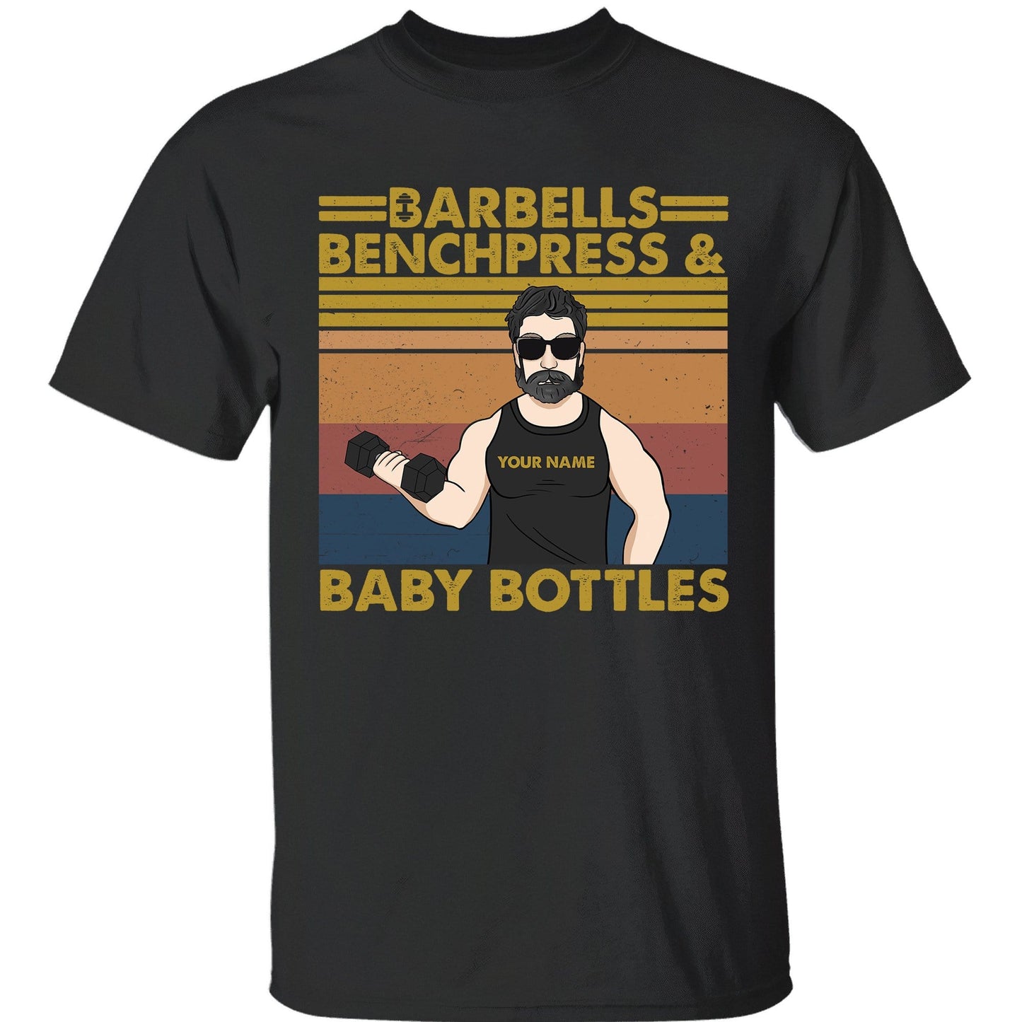 Barbells Benchpress & Baby Bottles Shirt-Macorner