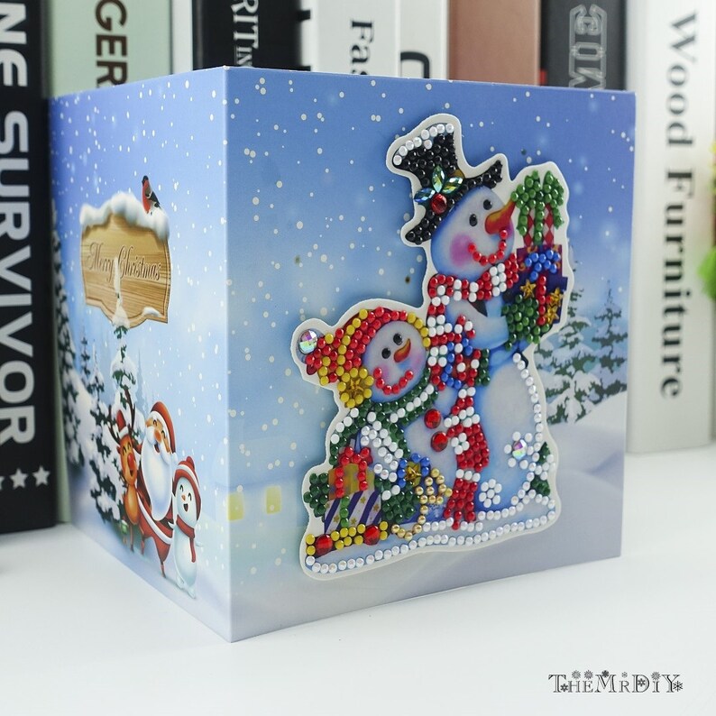 Diamond Painting Christmas Greeting Postcards for Beginner - 8Pcs Value Pack Cards Diamond Embroidery - Christmas Cards Diamond Mosaic Gift