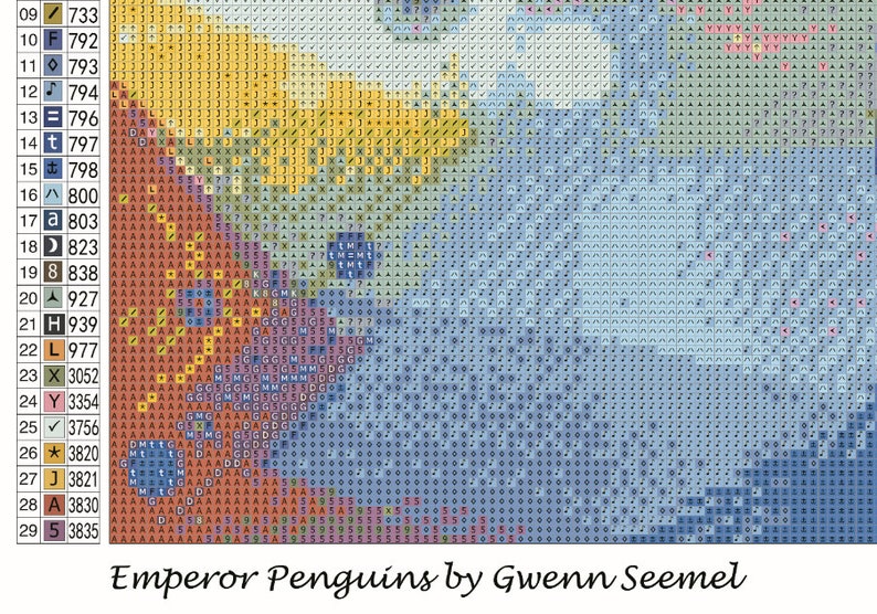 Emperor Penguins by Gwenn Seemel | Square drills 50cmX50cm
