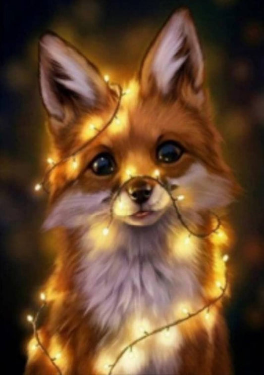 Diamond Art, Painting With Diamonds Kit for Kids and Adults, Multiple Sizes, Great DIY Hobby or Gift, Sparkly Selections Christmas Fox