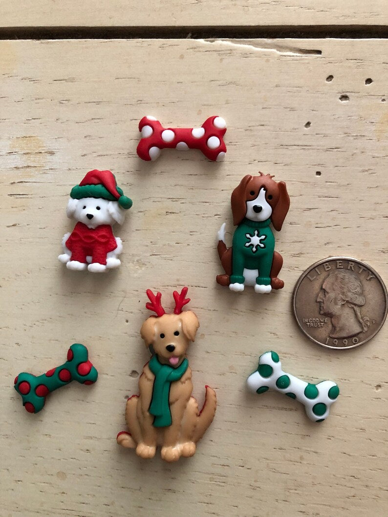Christmas Dog Cover Minder / Dog Magnets / Christmas Pup Cover Minders / Christmas Dogs with Bones Cover Minders / Diamond Painting Minder