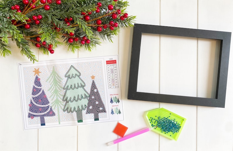 Christmas Trees Diamond Art Kit