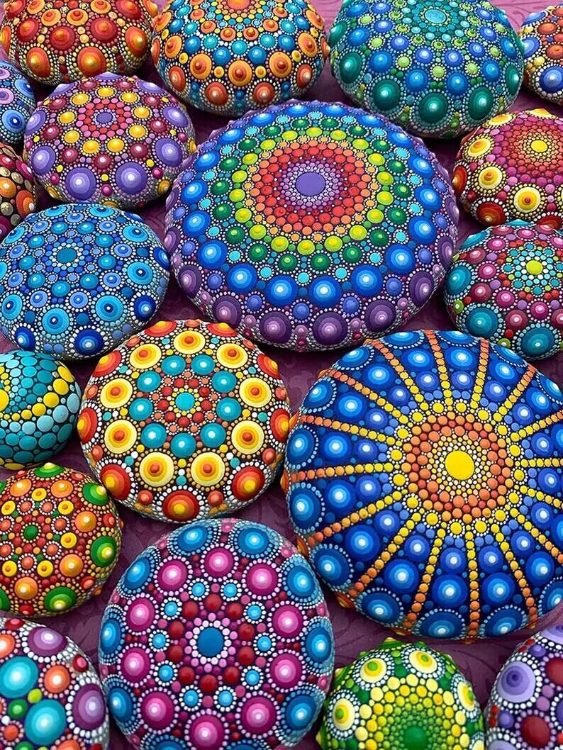 DIY Diamond Art Embroidery Full Drill Square/Round Colorful Mandala Stones Diamond Painting Kit Cross Stitch Rhinestone Mosaic Home Decor