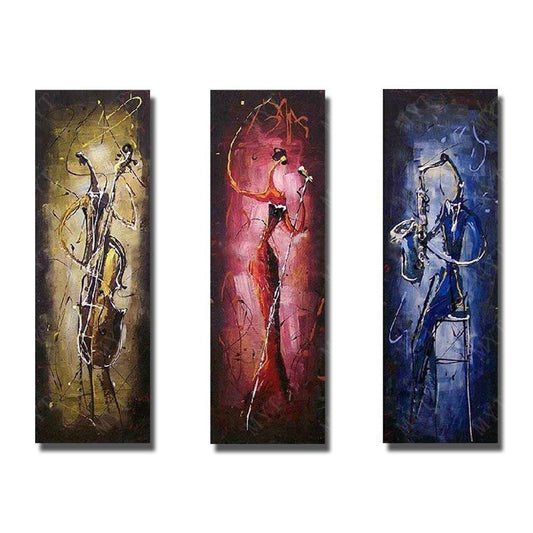 Cellist, Singer, Saxophone Player, Musical Instrument Player Painting, Bedroom Abstract Painting