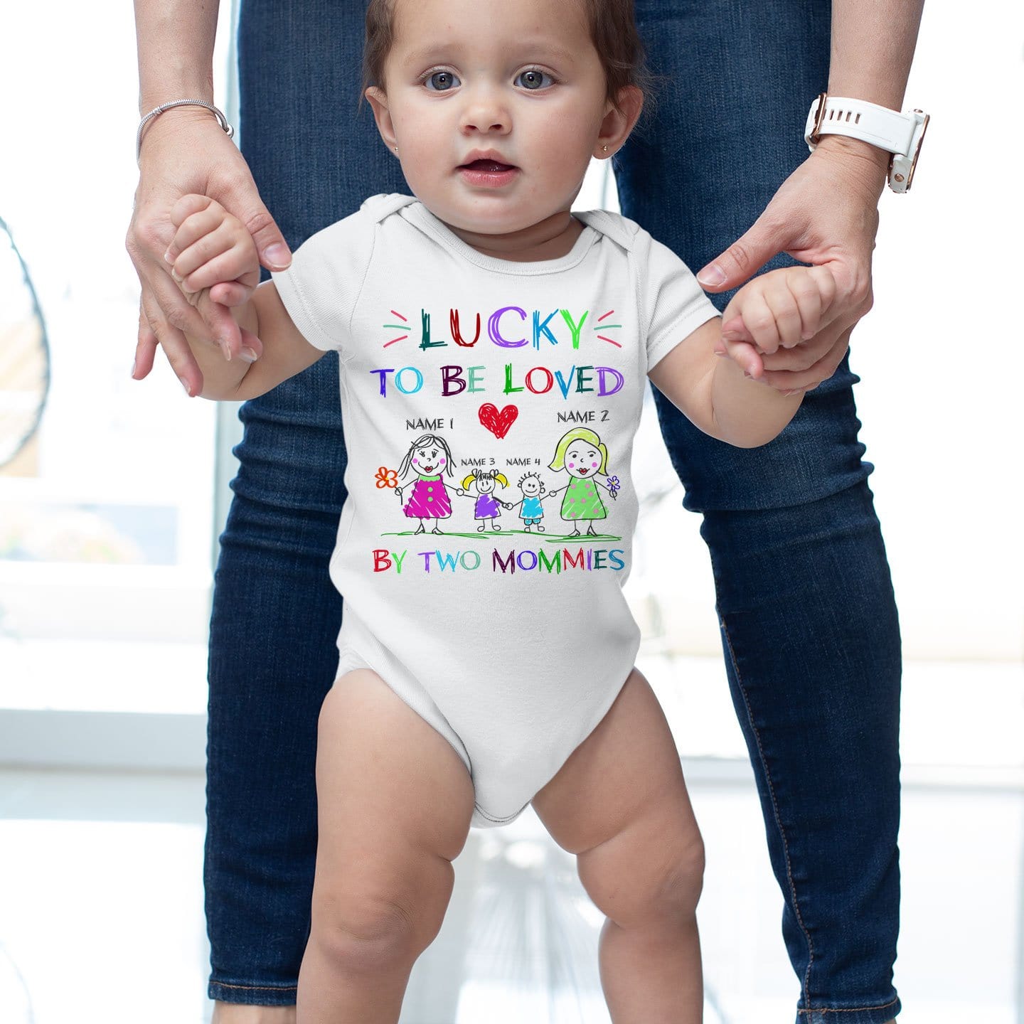 Lucky To Be Loved By Two Mommies Shirt-Macorner