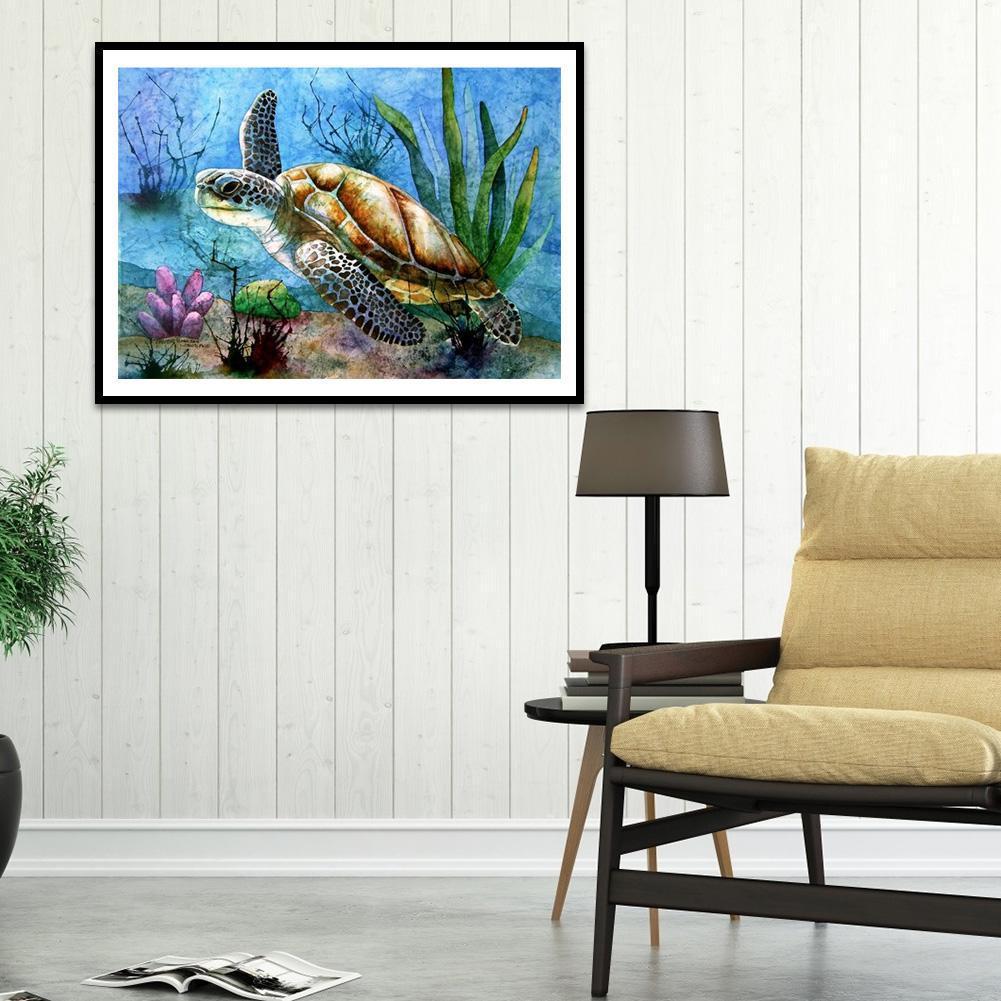 Sea Turtle - Full Diamond Painting 40x30cm - artpaintingworld