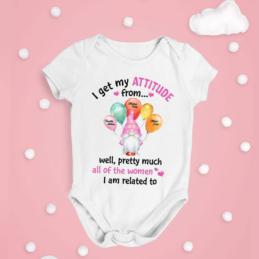 Where I Get My Attitude, Family Custom Shirt & Onesie, Gift For Little Girl-Macorner