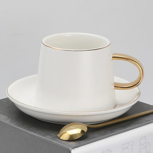 Handmade Coffee Cup and Saucer, White Coffee Mug, Blue, Green, Ceramic Cup, Beautiful Coffee Cup and Saucer Set